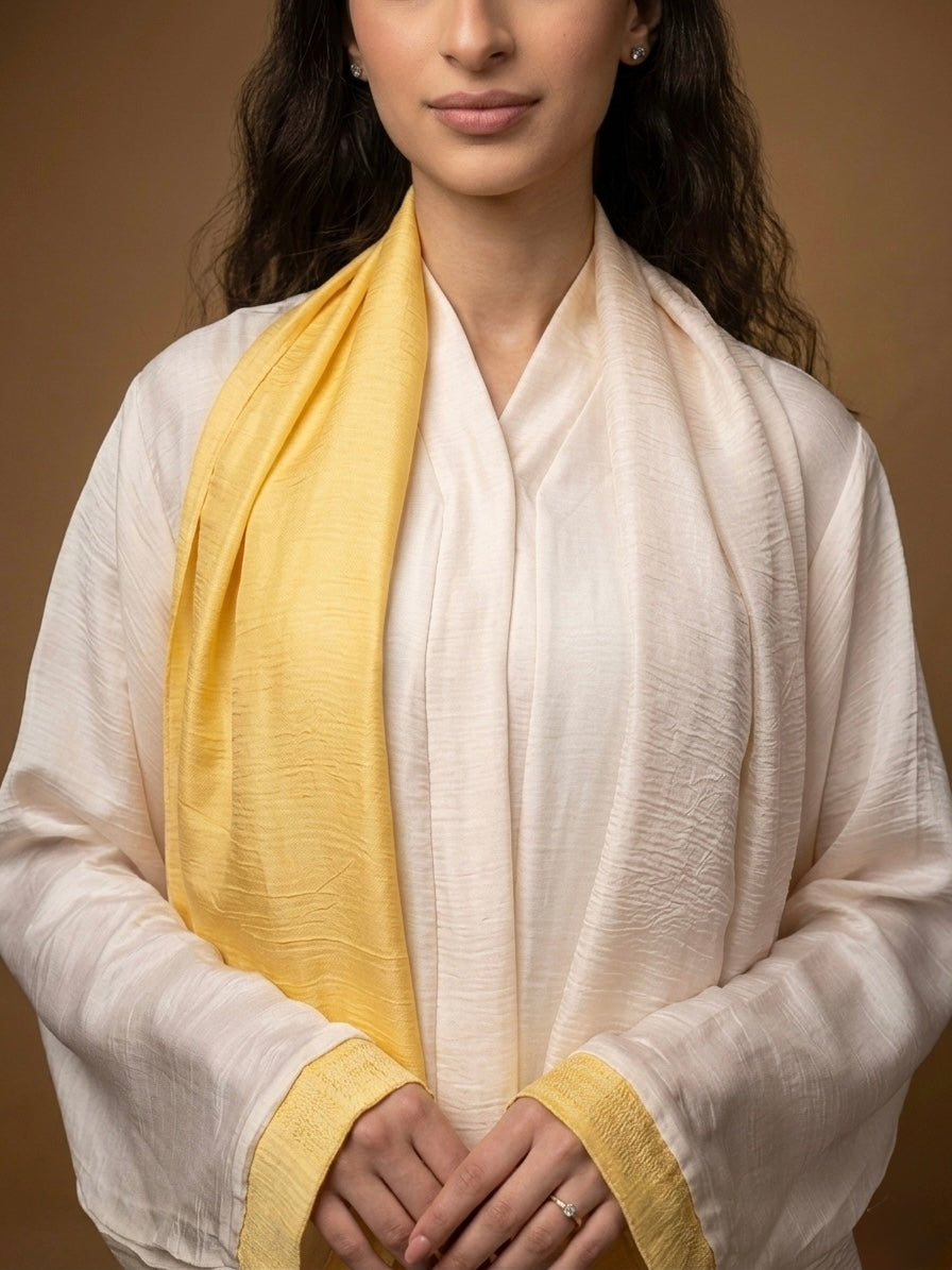 SHUROOQ - Butter Yellow Ombré Hijab